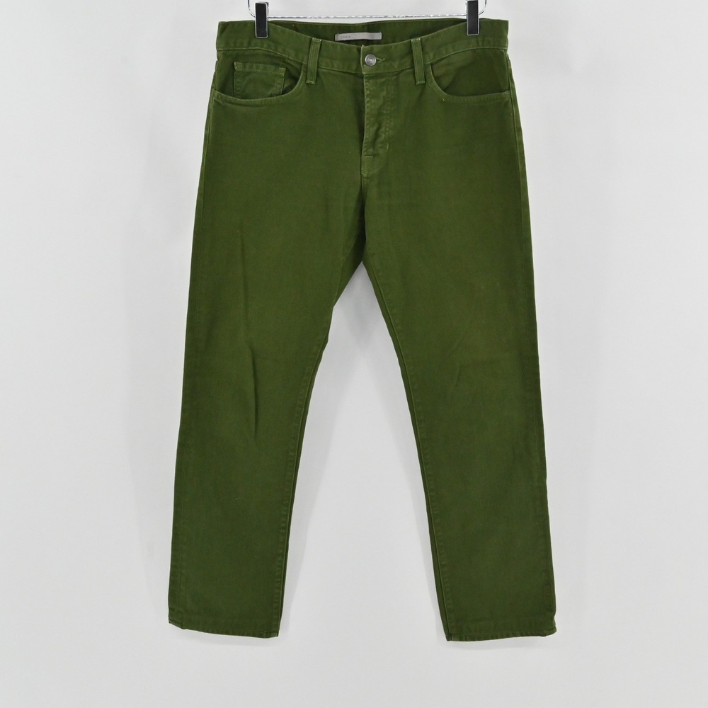 Vince Okra Straight Leg Jeans Womens Size‎ 32 Green Olive Denim Utility Casual